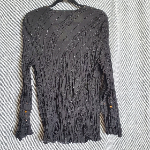 Milano Woman - Textured with Copper Sequins and Beads - Black - Size 22 EUC - Picture 2 of 9